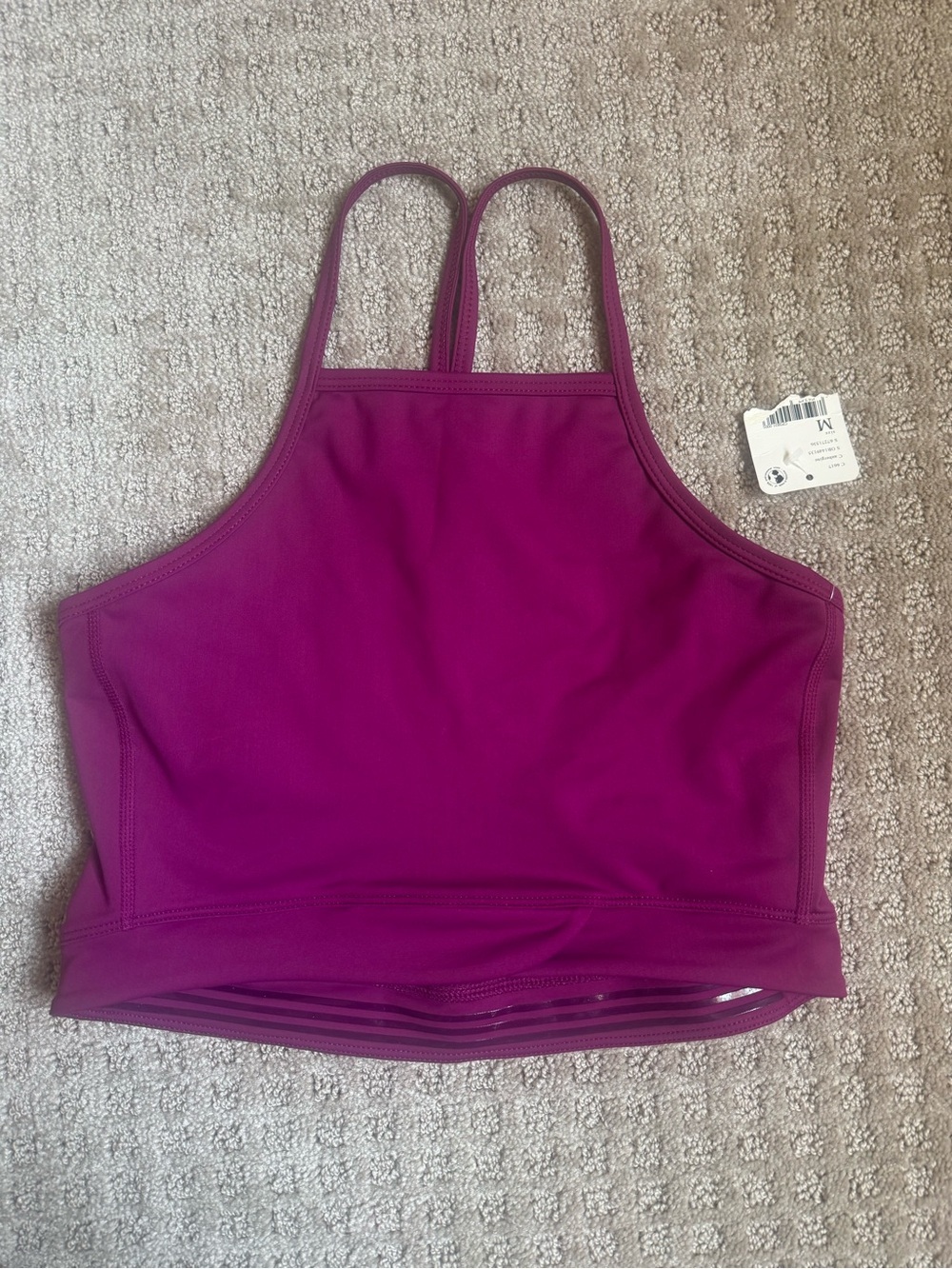 Free People Movement Aubergine Strappy Back Crop Workout Tank Top Size M